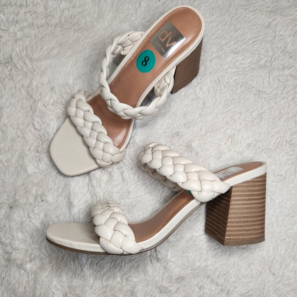 Women's Dolce Vita Braided Off White Tessa Sandals Sz 8